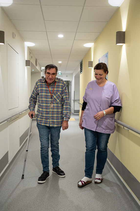 Photo d'un patient dans la structure de SPAD
